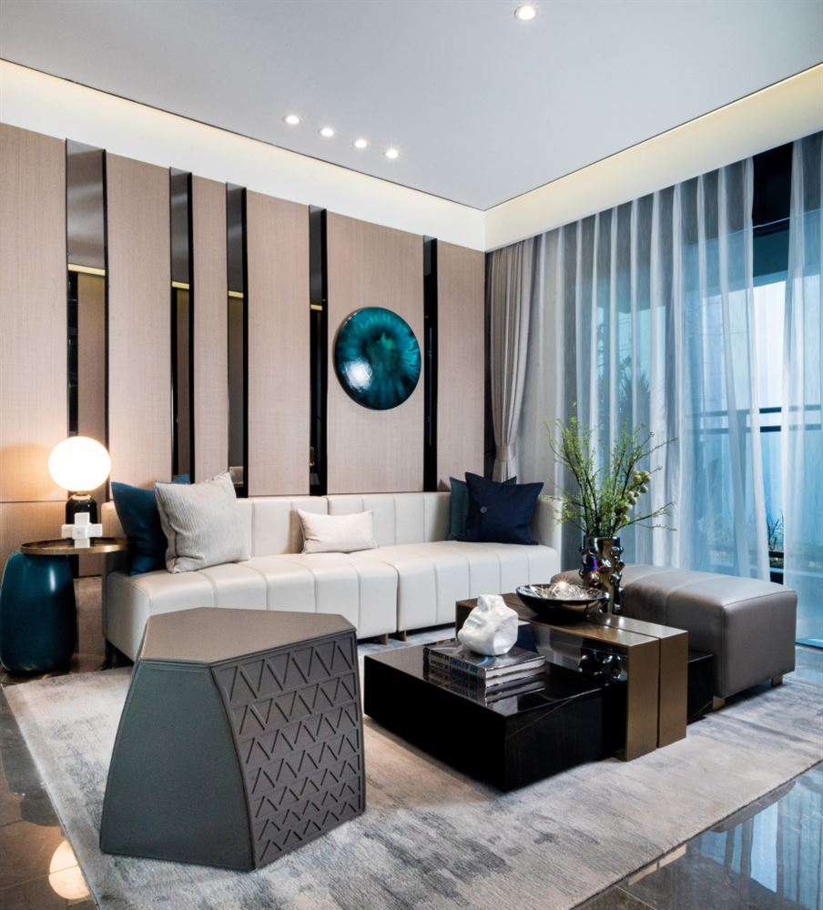 江門市百盈御泉灣輕奢風(fēng)格三居室裝修案例