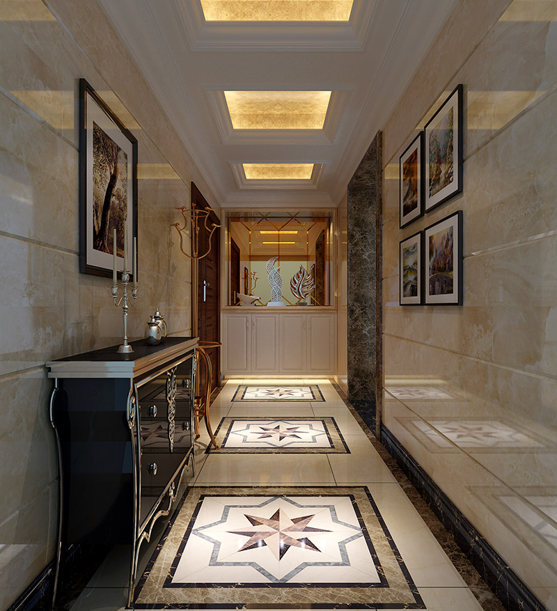 黃岐長信御景峰四居186平米歐式風格室內(nèi)裝修案例-玄關(guān) 黃岐長信御景峰四居186平米歐式風格室內(nèi)裝修案例-玄關(guān)