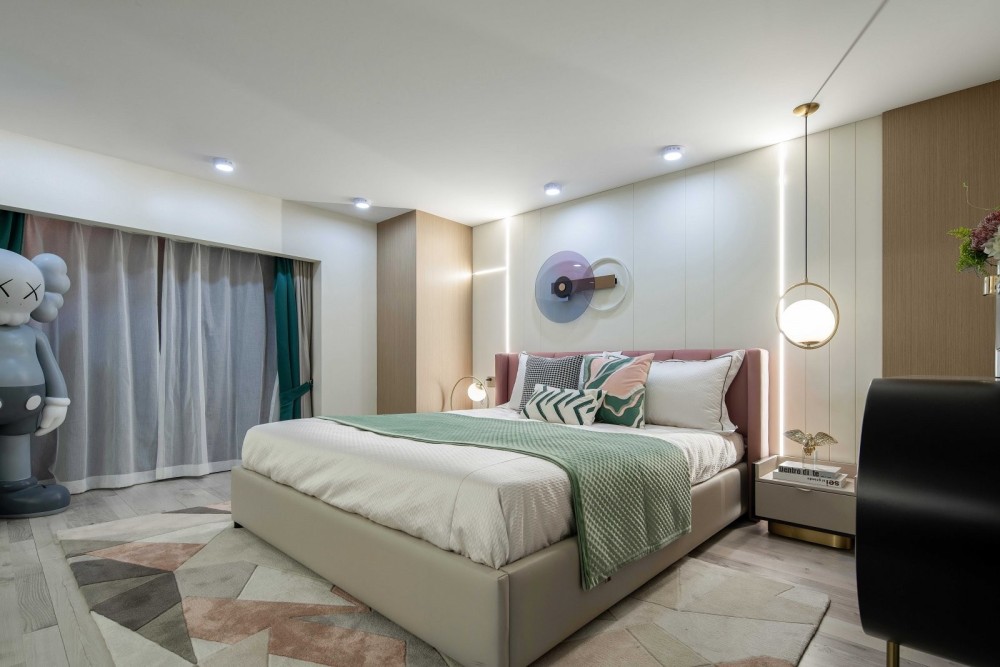 現(xiàn)代輕奢風格室內(nèi)家裝案例效果圖-臥室 現(xiàn)代輕奢風格室內(nèi)家裝案例效果圖-臥室