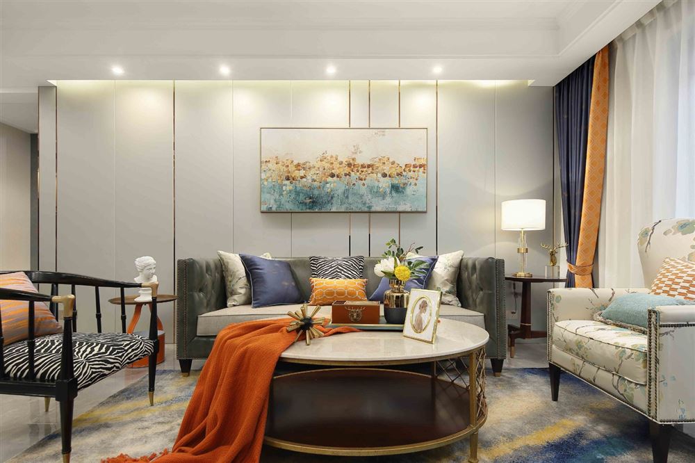 湛江市隆信大廈美式風(fēng)格三居室裝修案例