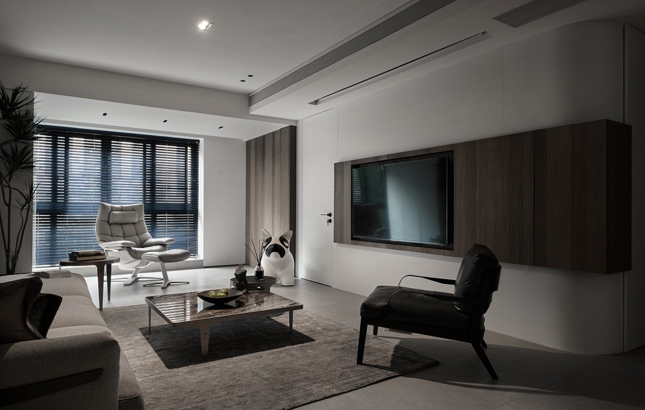 現(xiàn)代簡約風(fēng)格室內(nèi)家裝案例效果圖-客廳電視背景墻 現(xiàn)代簡約風(fēng)格室內(nèi)家裝案例效果圖-客廳電視背景墻