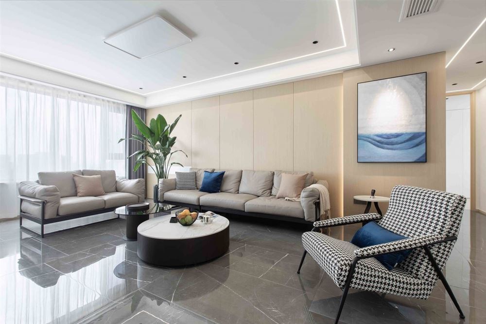 江門市方直瓏湖灣現(xiàn)代簡約風(fēng)格四居室裝修案例