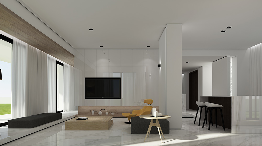 現(xiàn)代極簡風(fēng)格別墅裝修設(shè)計效果圖-迎江"逸"墅·碧桂園-別墅裝修設(shè)計一樓客廳 現(xiàn)代極簡風(fēng)格別墅裝修設(shè)計效果圖-迎江"逸"墅·碧桂園-別墅裝修設(shè)計一樓客廳