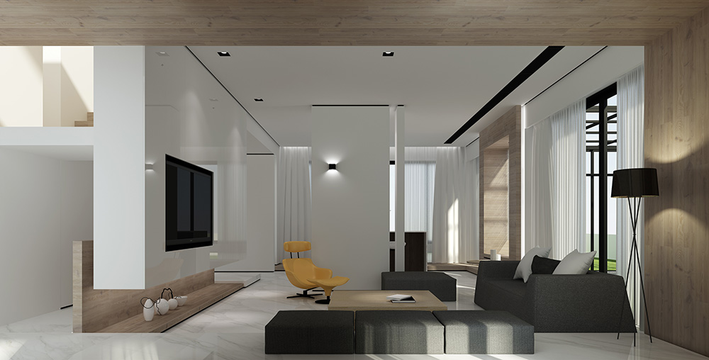 現(xiàn)代極簡風(fēng)格別墅裝修設(shè)計效果圖-迎江"逸"墅·碧桂園-別墅裝修設(shè)計一樓客廳 現(xiàn)代極簡風(fēng)格別墅裝修設(shè)計效果圖-迎江"逸"墅·碧桂園-別墅裝修設(shè)計一樓客廳