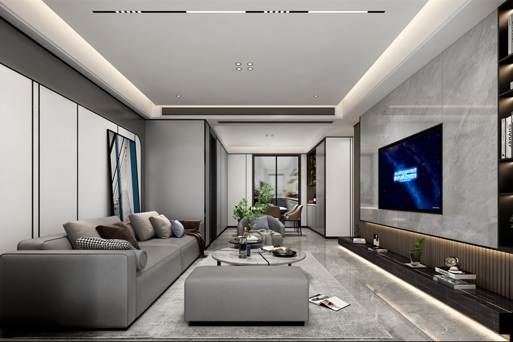 汕頭市龍騰水岸花園輕奢風(fēng)格五居室裝修案例