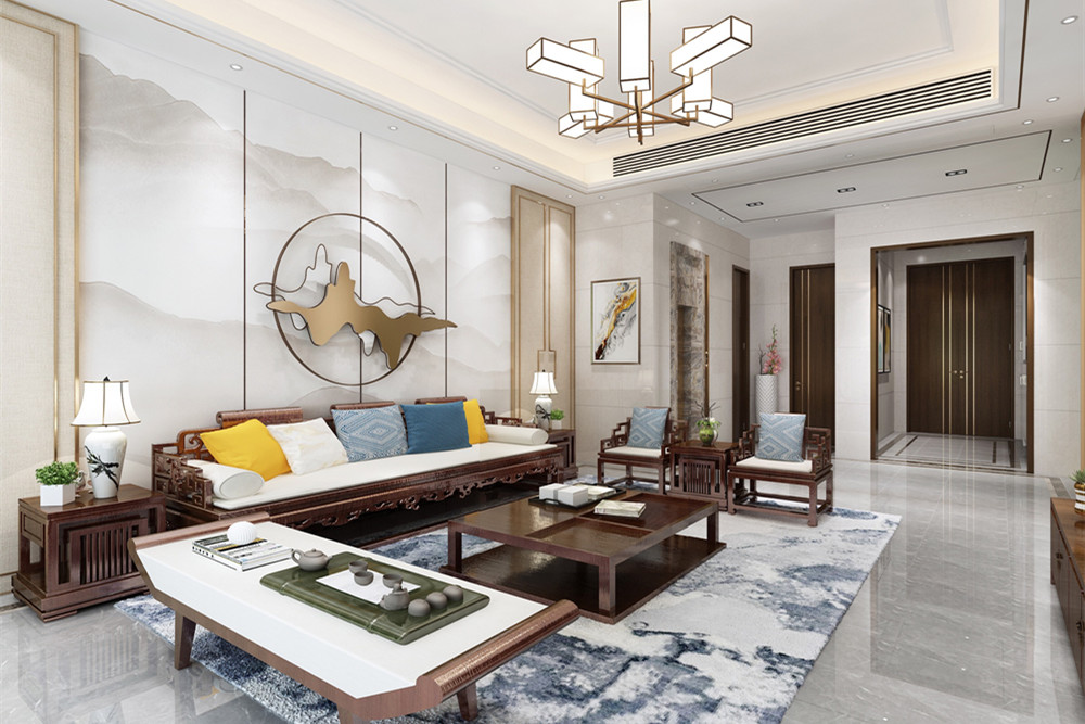 江門市明泰城新中式風(fēng)格別墅裝修案例