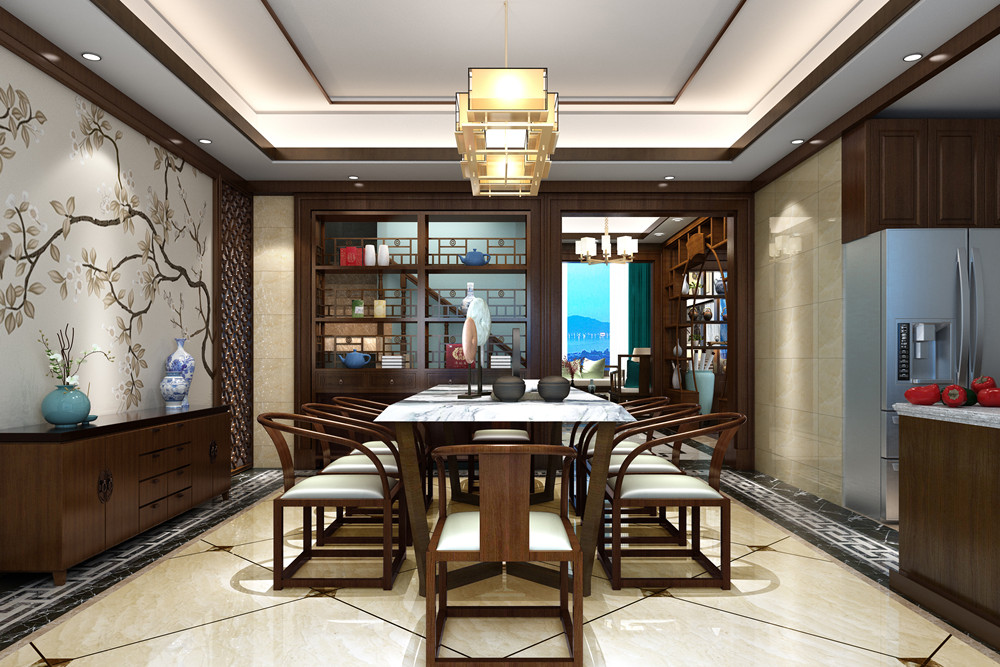 惠州市合生上觀國(guó)際新中式風(fēng)格別墅裝修案例