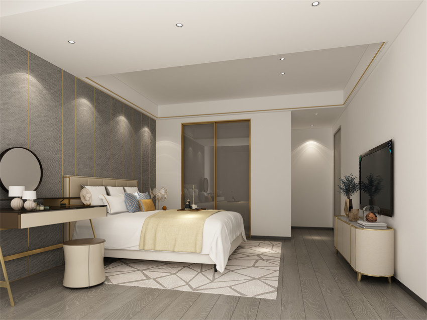 廣州市廣州時代傾城輕奢風(fēng)格三居室裝修案例