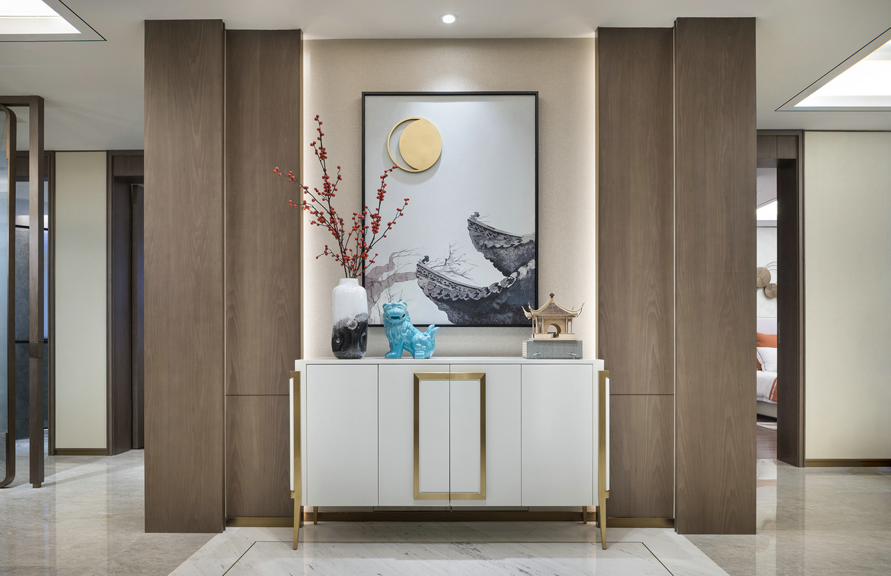 廣州市保利東郡新中式風(fēng)格四居室裝修案例