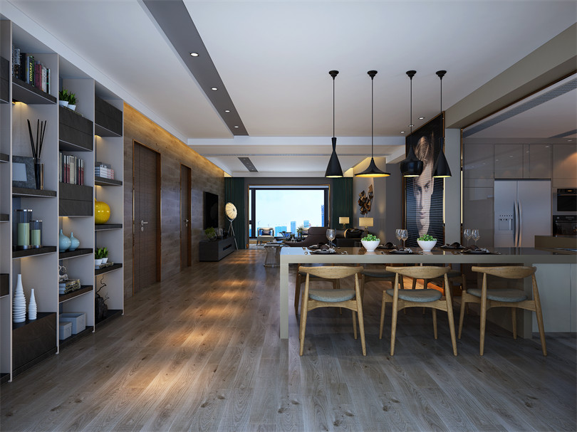 廣州市獅城國際輕奢風(fēng)格四居室裝修案例