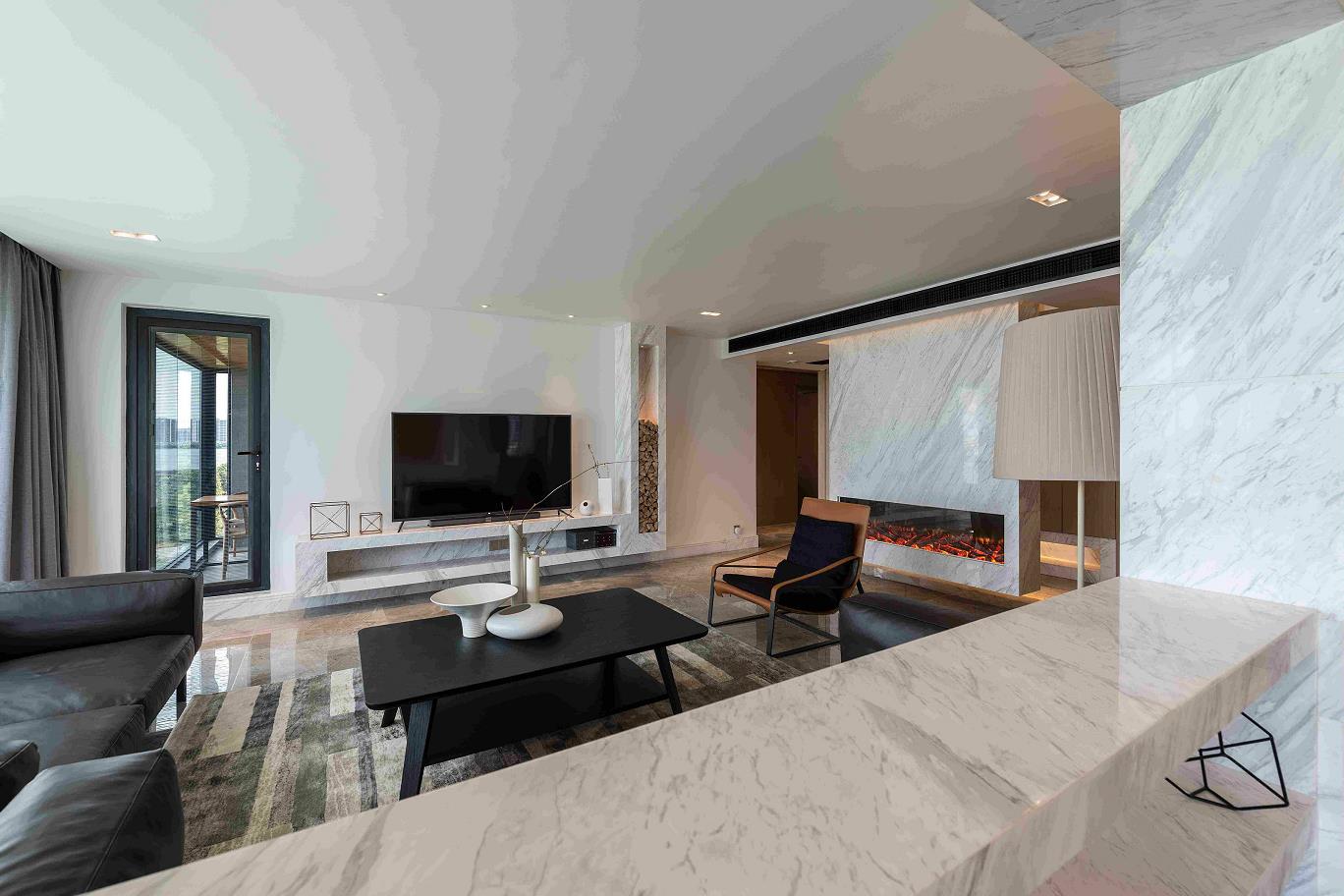 廣州市棠德花園現代簡約風格三居室裝修案例