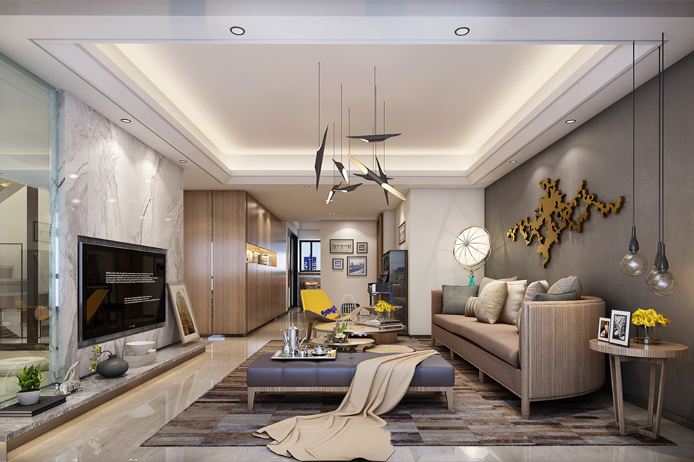 廣州市科城山莊新中式風(fēng)格四居室裝修案例