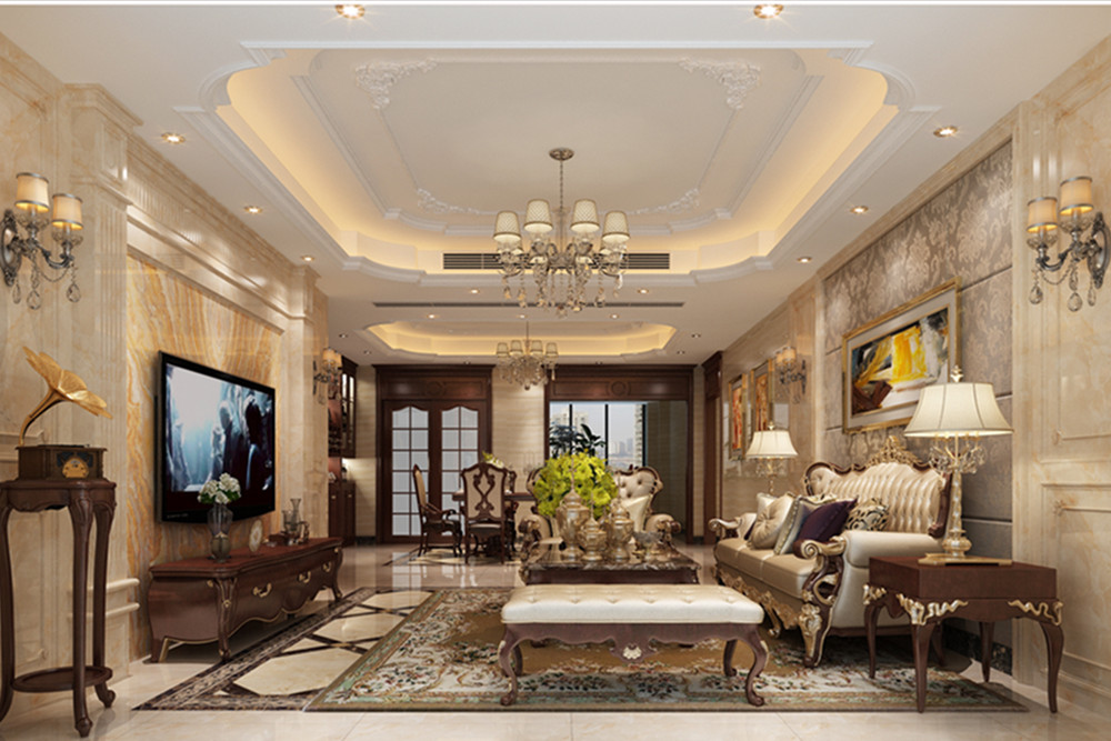 珠海市保利茉莉花園歐式風格別墅裝修案例