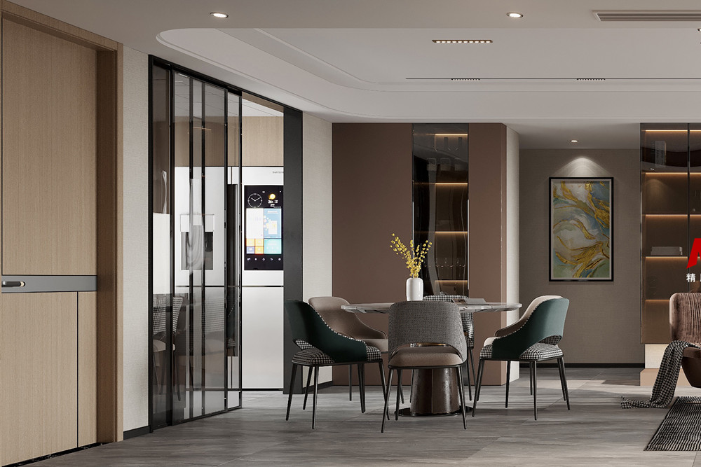 嘉興市中天熙景誠品輕奢風(fēng)格三居室裝修案例