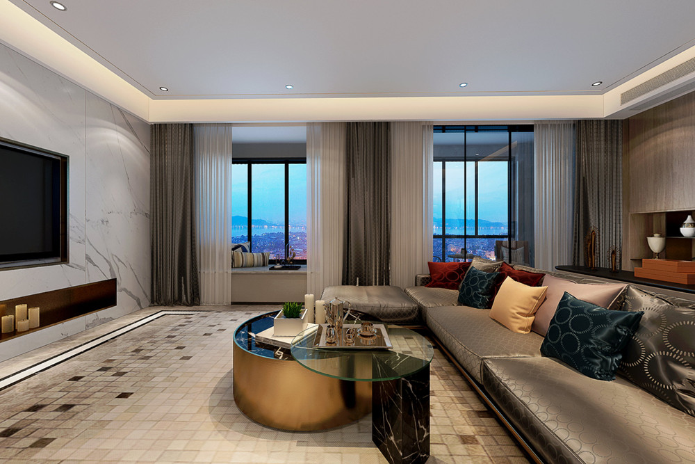 嘉興市江南春城現(xiàn)代簡約風(fēng)格三居室裝修案例