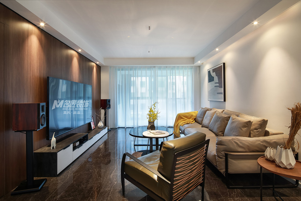 嘉興市嘉善萬聯城輕奢風格四居室裝修案例