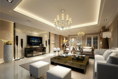 梧州市榜山三級45號住宅樓輕奢風格三居室裝修案例