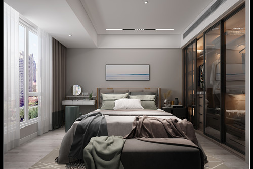 玉林市凱旋世紀(jì)廣場現(xiàn)代簡約風(fēng)格三居室裝修案例