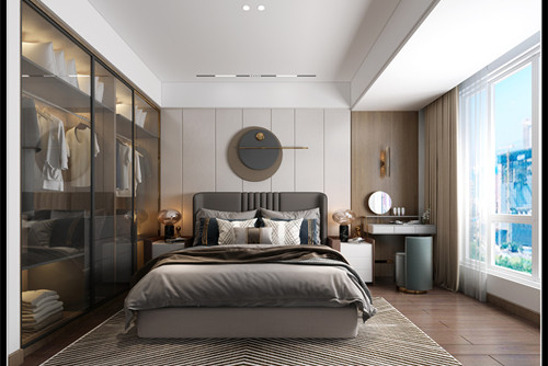 玉林市御景花園現(xiàn)代簡約風格三居室裝修案例