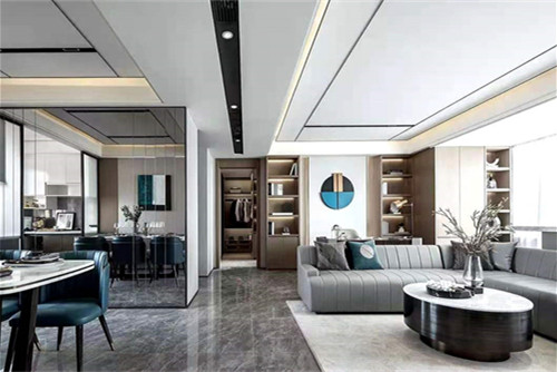 梧州市精通中央公園C區(qū)現(xiàn)代簡約風格四居室裝修案例