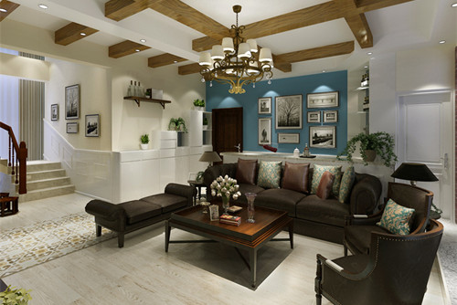 梧州市恒輝萬象公館新古典風格復式裝修案例