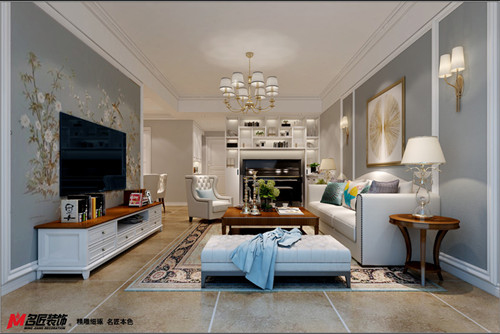 德陽(yáng)市城南鑫辰美式風(fēng)格三居室裝修案例