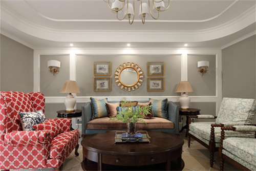 德陽市德信佳苑美式風格三居室裝修案例