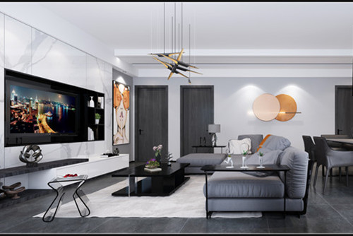 德陽市畜牧局家屬區(qū)現(xiàn)代簡約風(fēng)格三居室裝修案例