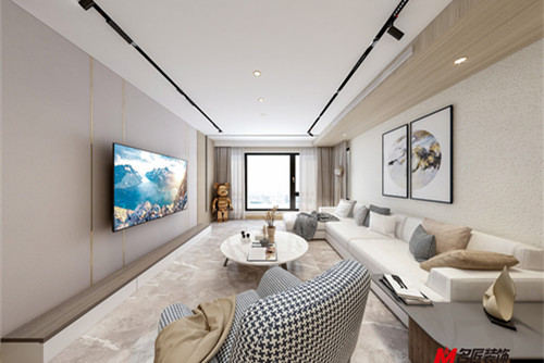 德陽市蒼海小區(qū)新中式風格三居室裝修案例