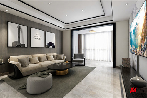 德陽市安居苑現(xiàn)代簡約風格三居室裝修案例