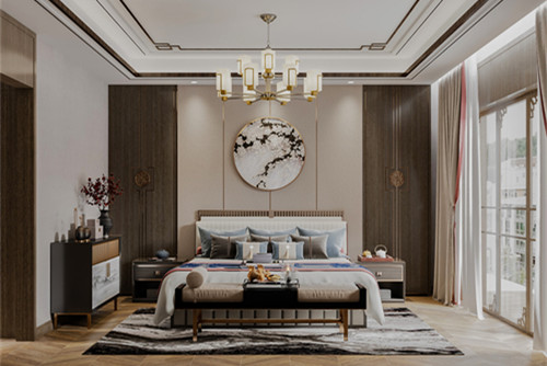 淮安市楚東嘉苑新中式風(fēng)格別墅裝修案例