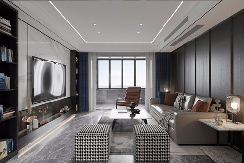 淮安市黨校小區(qū)現(xiàn)代簡約風(fēng)格三居室裝修案例