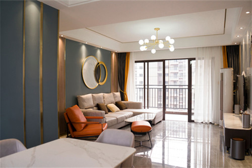 湛江市畔山華庭輕奢風(fēng)格三居室裝修案例