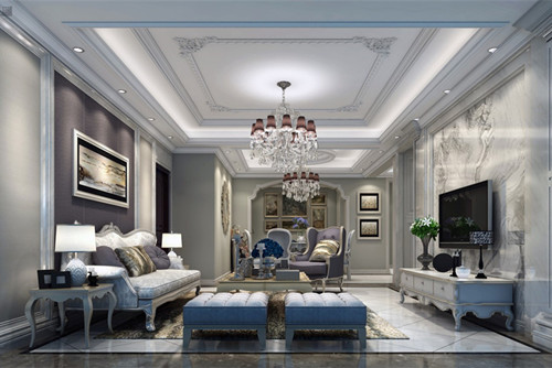 ?？谑腥趧?chuàng)無忌海歐式風格四居室裝修案例