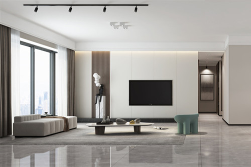 海口市濱江花園現(xiàn)代簡約風格三居室裝修案例