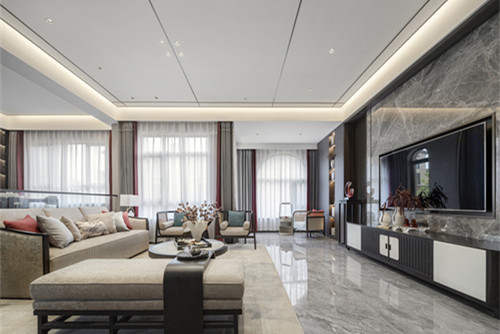 海口市海南新天地輕奢風(fēng)格別墅裝修案例