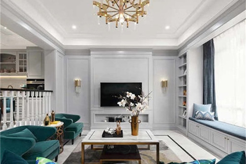 自貢市百花小區(qū)美式風格別墅裝修案例