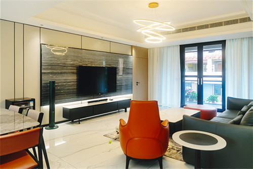 自貢市珍珠寺社區(qū)輕奢風(fēng)格三居室裝修案例