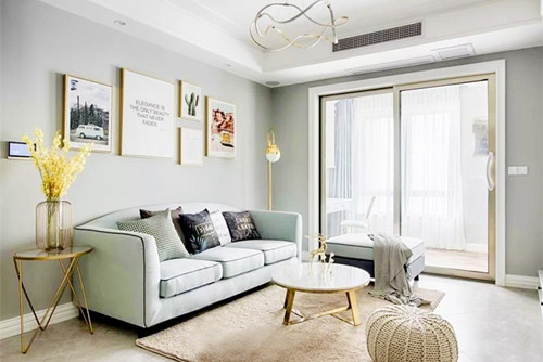 自貢市A315安置房北歐風(fēng)格三居室裝修案例