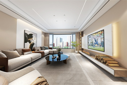 樂山市西岸第一城輕奢風(fēng)格四居室裝修案例