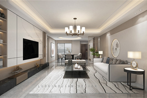 樂山市南城一號輕奢風(fēng)格四居室裝修案例