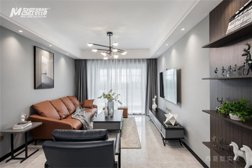 常州市招商花園城現(xiàn)代簡約風格三居室裝修案例