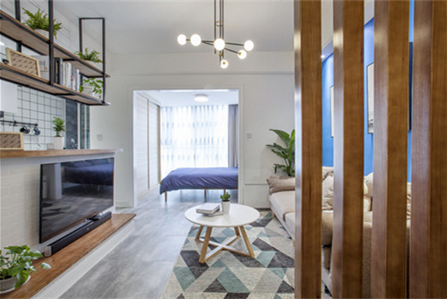 德陽市蒼海小區(qū)北歐風格二居室裝修案例