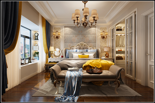 佛山市招商樾園歐式風(fēng)格三居室裝修案例