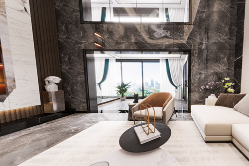 潮州市北橋大廈現(xiàn)代風(fēng)格別墅裝修案例