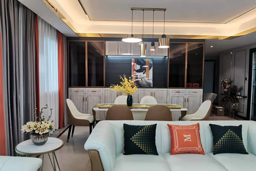 巴中市東升園小區(qū)輕奢風格四居室裝修案例