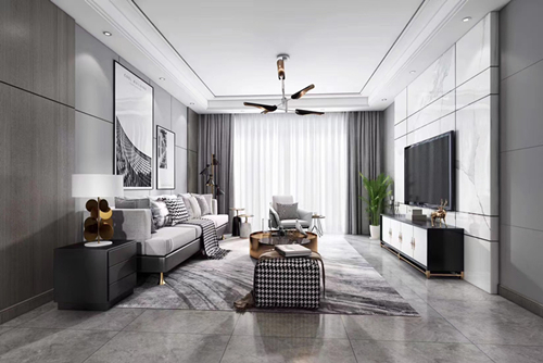 江門市開平中山城現(xiàn)代風(fēng)格三居室裝修案例