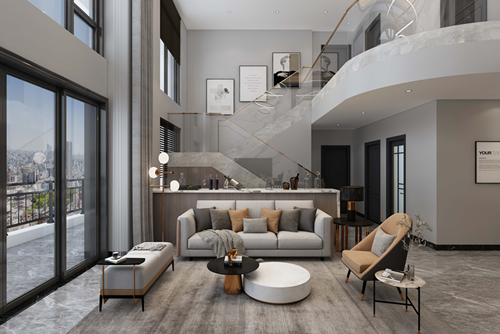 江門市伯爵半島輕奢風(fēng)格復(fù)式裝修案例