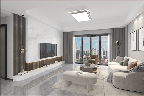 江門市寶庭園現(xiàn)代風(fēng)格三居室裝修案例