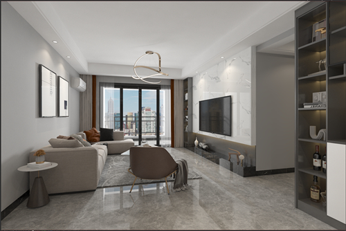 江門市長(zhǎng)福街住宅樓現(xiàn)代風(fēng)格三居室裝修案例